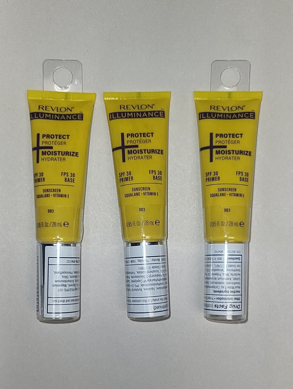 New Sealed Revlon Illuminance SPF 30 Primer 003 Bundle Of 3 Protect & Moisturize